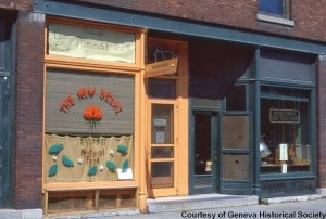 Entrances to two storefronts.