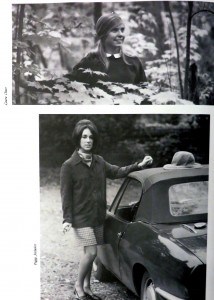Page from the William Smith 1968 yearbook. Contains two black and white of images of female students.