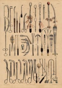 A page from a text of vintage surgery tools