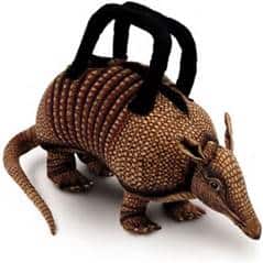 Colored photo of a Armadillo purse