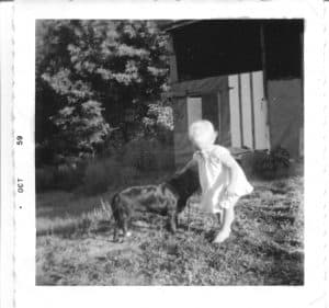 child with dog