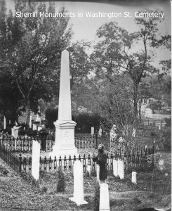 man in a cemetery