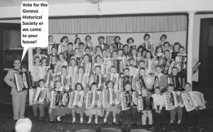 group of students holding accordions