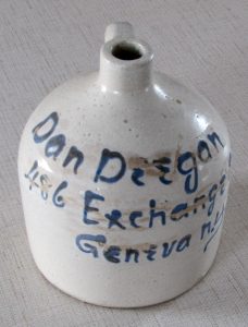 jug marked “Dan Deegan, 486 Exchange Street Geneva NY.”  