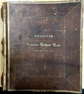 cover to "Register of Geneva's Gallant Sons War of 1917-1919"