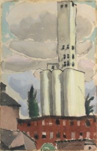 watercolor-of-old-grain-storage-tower