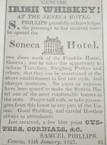 newspaper clipping about the Seneca Hotel