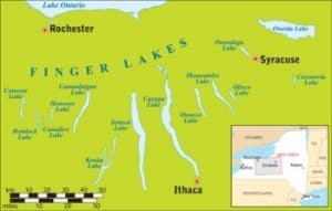 Map of the Finger Lakes
