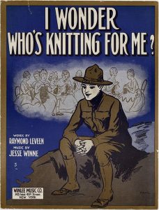 Sheet music for the song "I wonder who's knitting for me?"