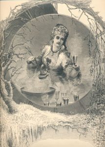 a woman serving punch