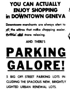 newspaper add for downtown parking