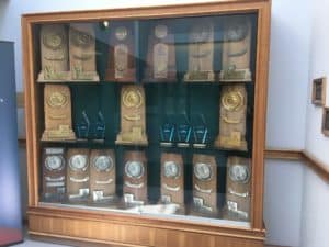 Case filled with trophies