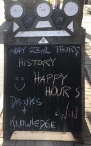 Chalk Board Sign Advertising History Event