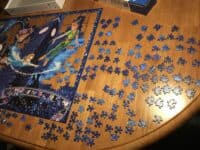 A jigsaw puzzle in progress
