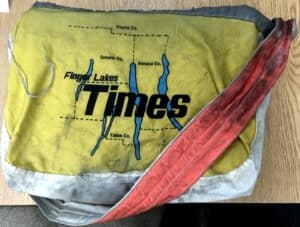 Yellow Newspaper Carrier Bag Finger Lakes Times