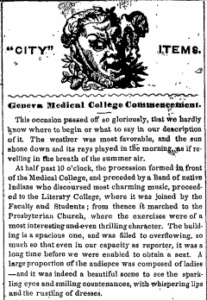 Newspaper articles about Elizabeth Blackwell's graduation