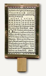 Rectangular Sheet With Letters & Lord's Prayer