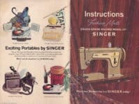 Front and back cover to a 1968 Singer Zig Zag Sewing Machine