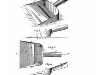 1885 Patent Drawing Of Dustpan