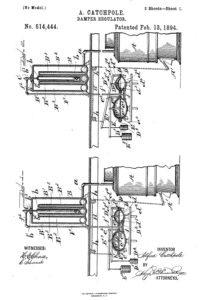 1894 Patent Drawing Of Steam Boiler