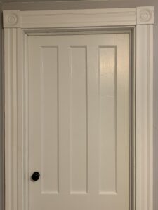 Photo of a white door