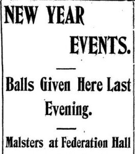 New Year's events at Federation Hall