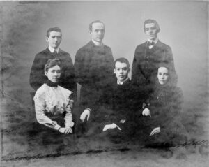 Family photo of McPadden Family - four men and three women