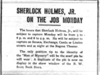 The hours that Sherlock Holmes Jr. will be subject to capture.