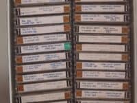 Stack of Oral Histories on cassette tapes