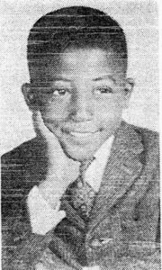image of a African American, little boy from the newspaper