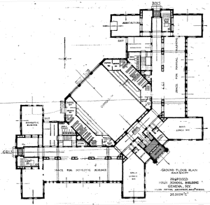 The proposed ground floor plan for Geneva High School