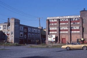 Two old factory buildings 1980s