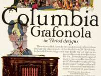 Color ad for Columbia Grafonola record player