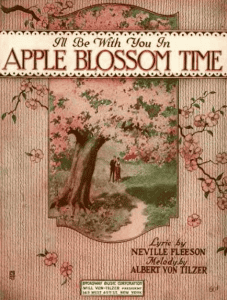 Color cover for sheet music I'll Be With You in Apple Blossom Time