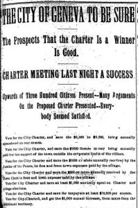 Clipping form Geneva Daily Times, January 30, 1897