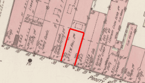 1915 map north side Seneca Street
