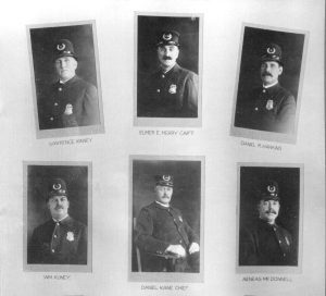 six portrait photos of policemen