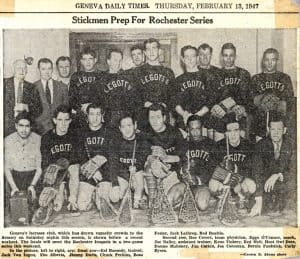 1947 Geneva Daily Times newspaper photo lacrosse team