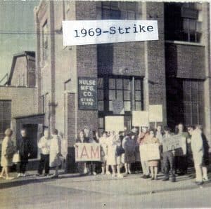 Employees on strike outside Hulse Manufacturing