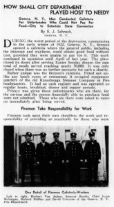 Article about the Firemen's Cafeteria