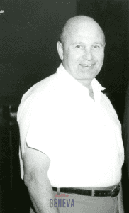 Black and white photo of Louis Budgar