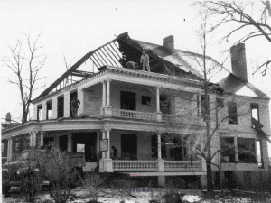 black and white image of the St. Stephens' Parish House.
