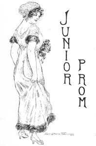 girl junior prom 1913 Hobart yearbook