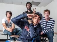 Four band members of the Gym Glass Heroes (Matt McGinley is on the right)
